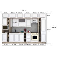 Bucatarie LEEA BEAUTY NEW 360 FRONT MDF CANYON K002 / decor 176